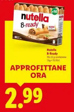 Lidl Nutella B-Ready offerta
