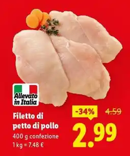 Lidl Filetto di petto di pollo offerta