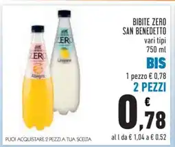 Conad BIBITE ZERO SAN BENEDETTO offerta