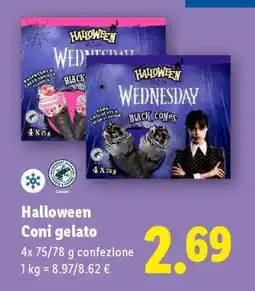 Lidl Halloween Coni gelato offerta