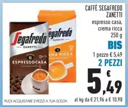 Conad CAFFÈ SEGAFREDO ZANETTI offerta