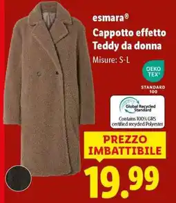 Lidl esmara Cappotto effetto Teddy da donna offerta