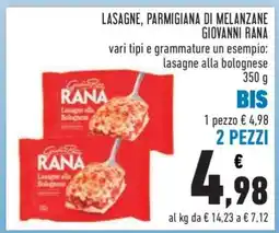 Conad Lasagne, Parmigiana di Melanzane Giovanni Rana offerta