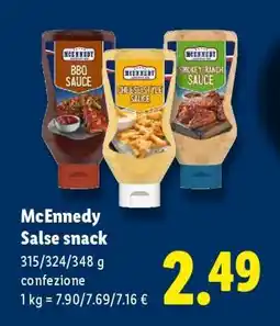 Lidl Mcennedy Salse snack offerta
