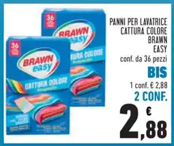 Conad Panni per lavatrice cattura colore Brawn Easy offerta