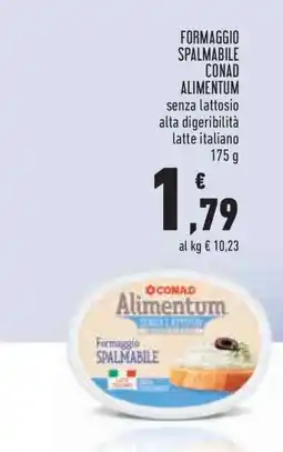 Conad Formaggio Spalmabile Conad Alimentum offerta