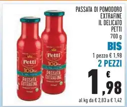 Conad Passata di pomodoro extrafine Il Delicato Petti offerta
