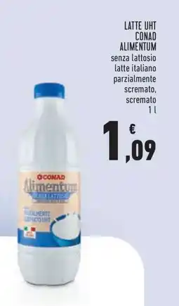 Conad Latte UHT Conad Alimentum offerta
