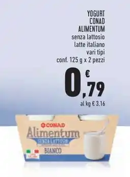 Conad Yogurt Conad Alimentum offerta