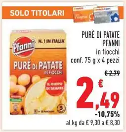 Conad PURÈ DI PATATE PFANNI offerta