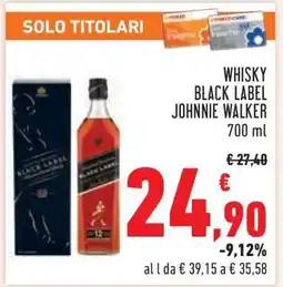Conad WHISKY BLACK LABEL JOHNNIE WALKER offerta