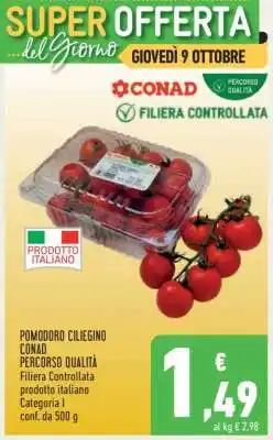Conad Pomodoro Ciliegino Conad Percorso Qualità offerta