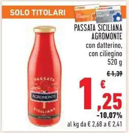 Conad Passata Siciliana Agromonte offerta