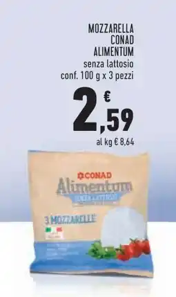 Conad MOZZARELLA CONAD ALIMENTUM offerta