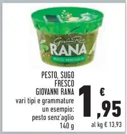 Conad PESTO, SUGO FRESCO GIOVANNI RANA offerta