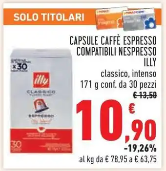 Conad Capsule Caffè Espresso Compatibili Nespresso Illy offerta
