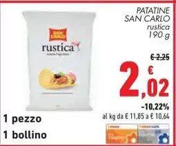 Conad Patatine San Carlo Rustica offerta