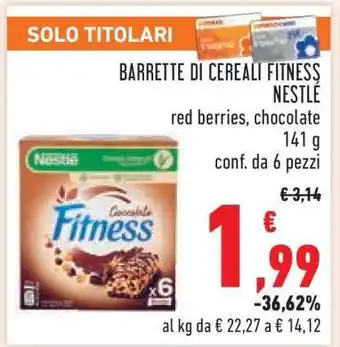 Conad BARRETTE DI CEREALI FITNESS NESTLÉ offerta