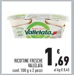 Conad Ricottine Fresche Vallelata offerta