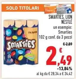 Conad SMARTIES, LION NESTLÉ offerta