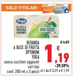 Conad Bevanda a base di frutta Optimum Yoga offerta