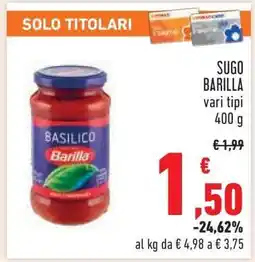 Conad Sugo Barilla offerta