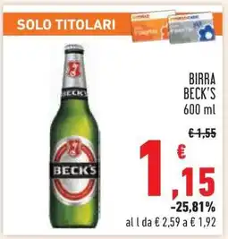 Conad Birra Beck's offerta