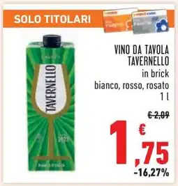 Conad Vino da Tavola Tavernello offerta