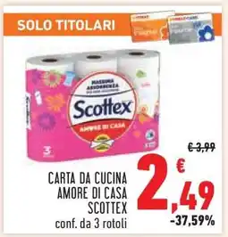 Conad CARTA DA CUCINA AMORE DI CASA SCOTTEX offerta