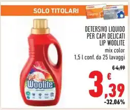 Conad Detersivo Liquido per Capi Delicati Lip Woolite offerta