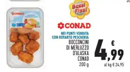 Conad BOCCONCINI DI MERLUZZO D’ALASKA CONAD offerta