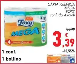 Conad CARTA IGIENICA MEGA FOXY offerta
