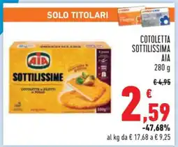 Conad COTOLETTA SOTTILISSIMA AIA offerta