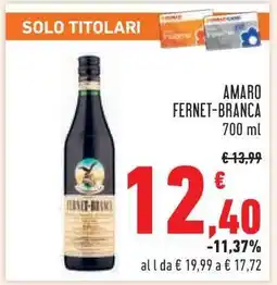 Conad Amaro Fernet Branca offerta