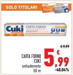 Conad Carta Forno Cuki offerta