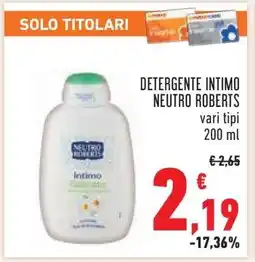 Conad DETERGENTE INTIMO NEUTRO ROBERTS offerta