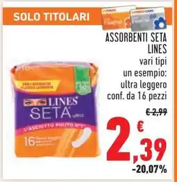 Conad ASSORBENTI SETA LINES offerta