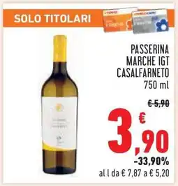 Conad Passerina Marche IGT Casalfarneto offerta