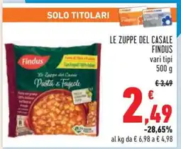 Conad LE ZUPPE DEL CASALE FINDUS offerta