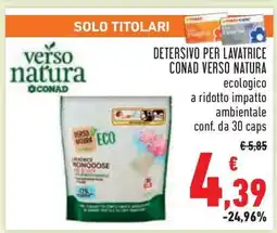 Conad Detersivo per lavatrice Conad Verso Natura offerta