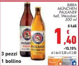 Conad BIRRA MÜNCHEN PAULANER hell, Weissbier 500 ml offerta