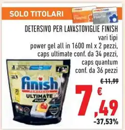 Conad Detersivo per Lavastoviglie Finish offerta