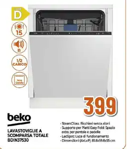 Extracoop beko LAVASTOVIGLIE A SCOMPARSA TOTALE BDIN37530 offerta