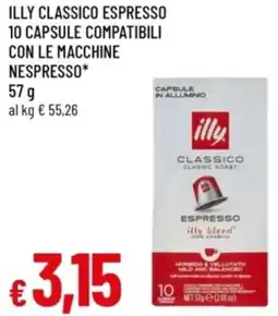 Famila Illy classico espresso 10 capsule compatibili con le macchine nespresso offerta