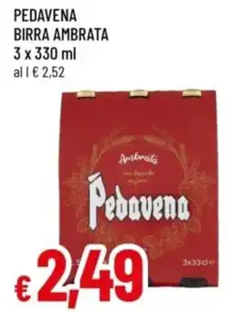 Famila Pedavena birra ambrata offerta
