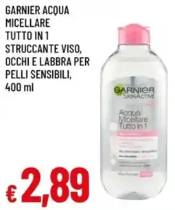 Famila Garnier acqua micellare tutto in 1 struccante viso, occhi e labbra per pelli sensibili offerta