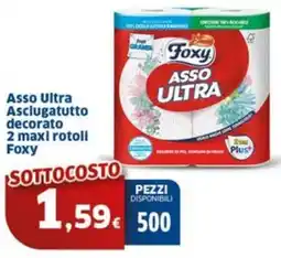 Sigma Asso Ultra Asciugatutto decorato 2 maxi rotoli Foxy offerta
