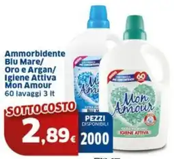 Sigma Ammorbidente Blu Mare/ Oro e Argan/ Igiene Attiva Mon Amour offerta