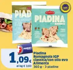 Sigma Piadina Romagnola IGP classica/con olio evo Alimenta offerta