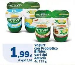 Sigma Yogurt con Probiotico Bifidus Activia offerta